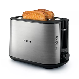 Philips Viva Collection, 950 W, black/inox - Toaster HD2650/90
