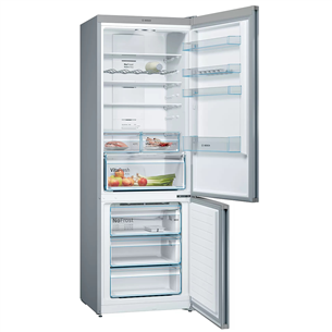 Bosch Serie 4, NoFrost, height 203 cm, 438 L, inox- Refrigerator