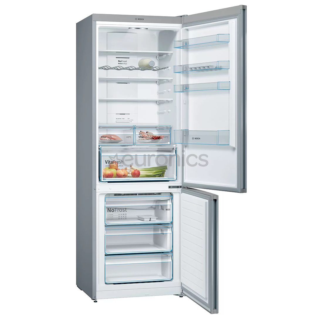 Bosch NoFrost 438 L, hõbedane - Külmik