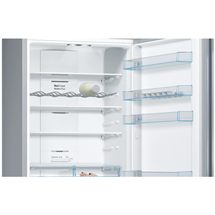 Bosch Serie 4, NoFrost, height 203 cm, 438 L, inox- Refrigerator