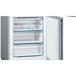 Bosch NoFrost 438 L, hõbedane - Külmik