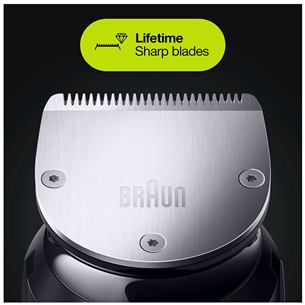 Braun + Gillette Fusion razor, black/grey - Beard trimmer