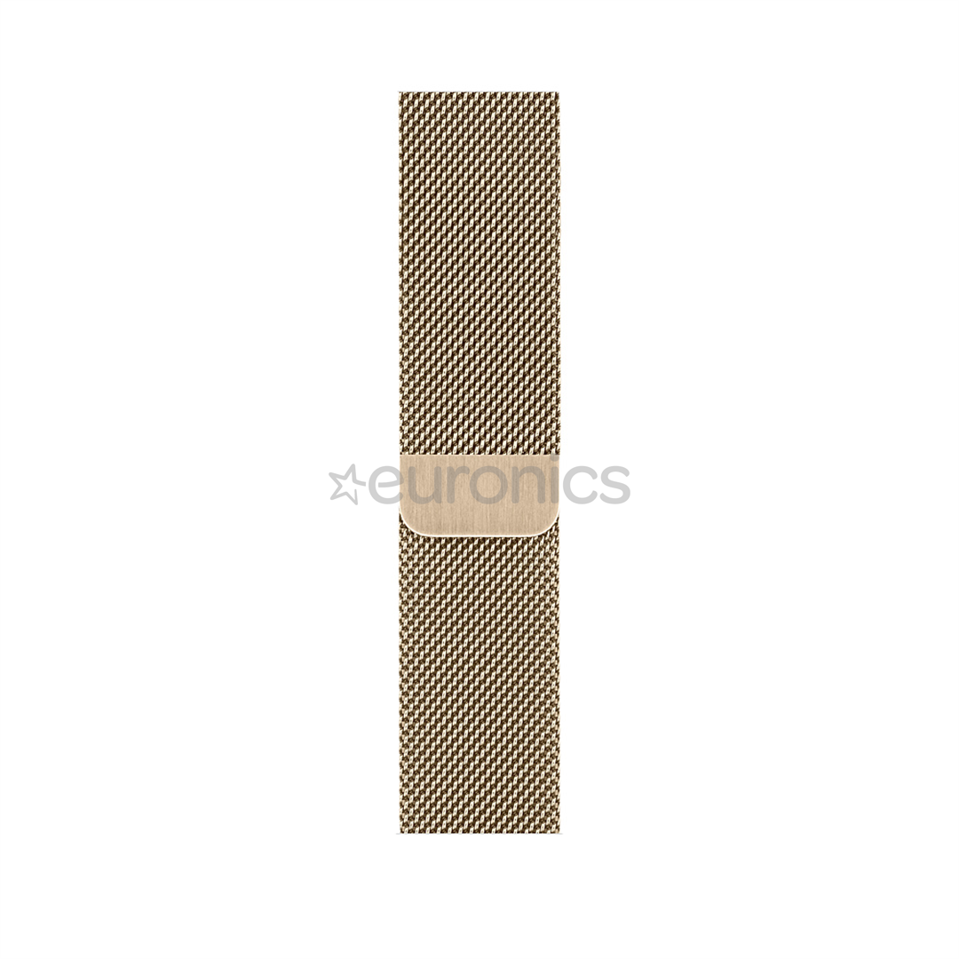Vahetusrihm Apple Watch Gold Milanese Loop 44mm