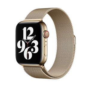 Vahetusrihm Apple Watch Gold Milanese Loop 44mm