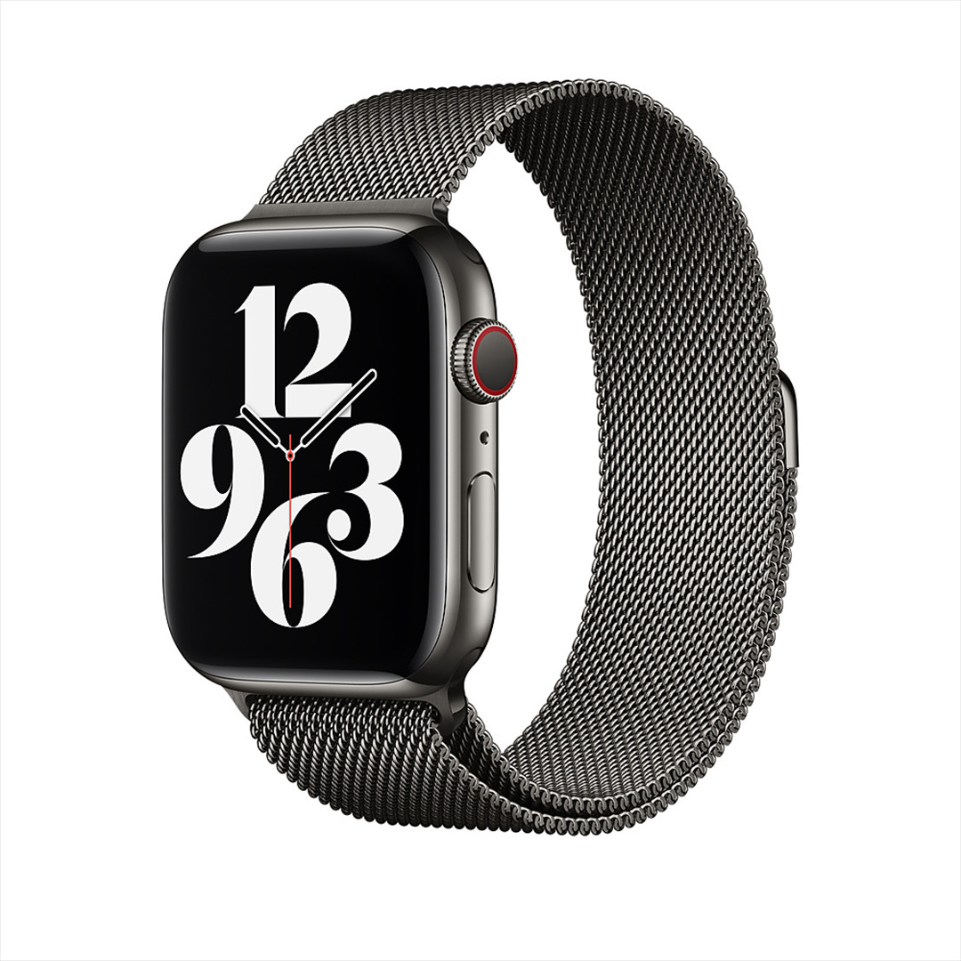 Vahetusrihm Apple Watch Graphite Milanese Loop 44mm