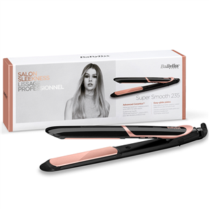 BaByliss, 140-235 °C, black/pink - Hair straightener