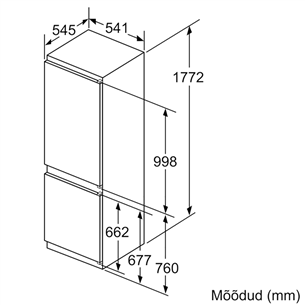 Интегрируемый холодильник Bosch (178 см)