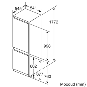 Built-in refrigerator Bosch (178 cm)