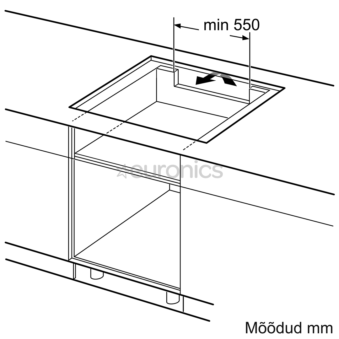 Bosch, 4 keeduala, laius 80,2 cm, raamita, must - Integreeritav induktsioonpliidiplaat
