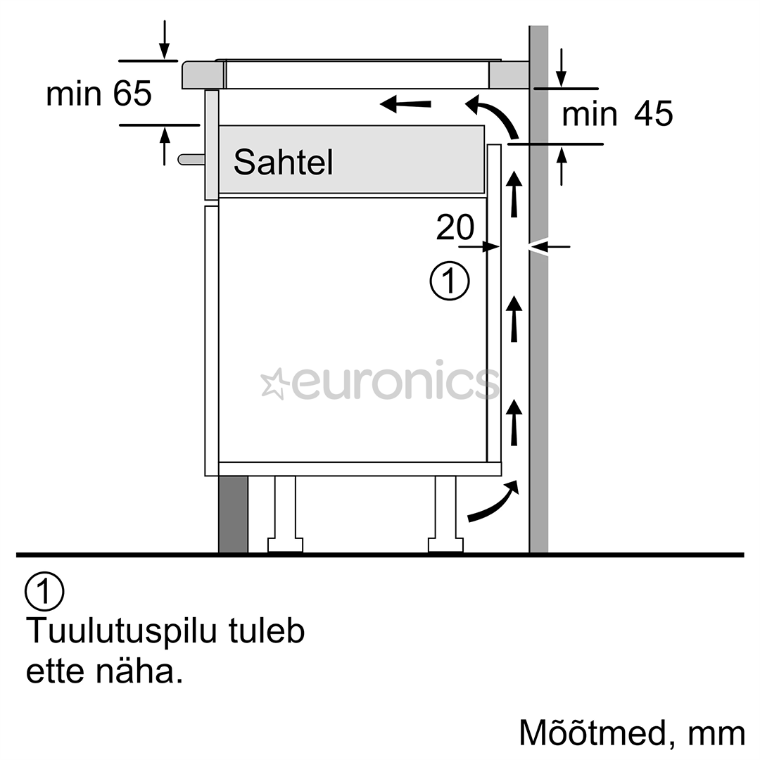Bosch, 4 keeduala, laius 80,2 cm, raamita, must - Integreeritav induktsioonpliidiplaat