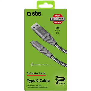 Cable USB-C SBS Unbreakeable Reflective Cable (2 m)