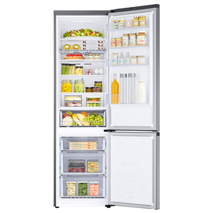 Samsung, NoFrost, 390 L, height 203 cm, silver - Refrigerator