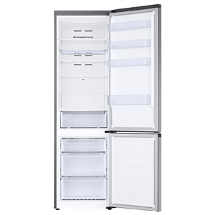 Samsung, NoFrost, 390 L, height 203 cm, silver - Refrigerator