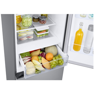 Samsung, NoFrost, 390 L, height 203 cm, silver - Refrigerator