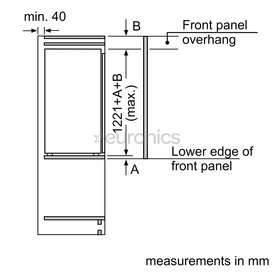 Integreeritav jahekapp Bosch (122 cm)
