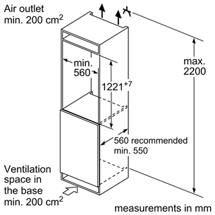 Built-in cooler Bosch (122 cm)