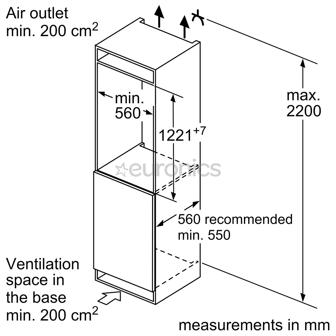 Built-in cooler Bosch (122 cm)