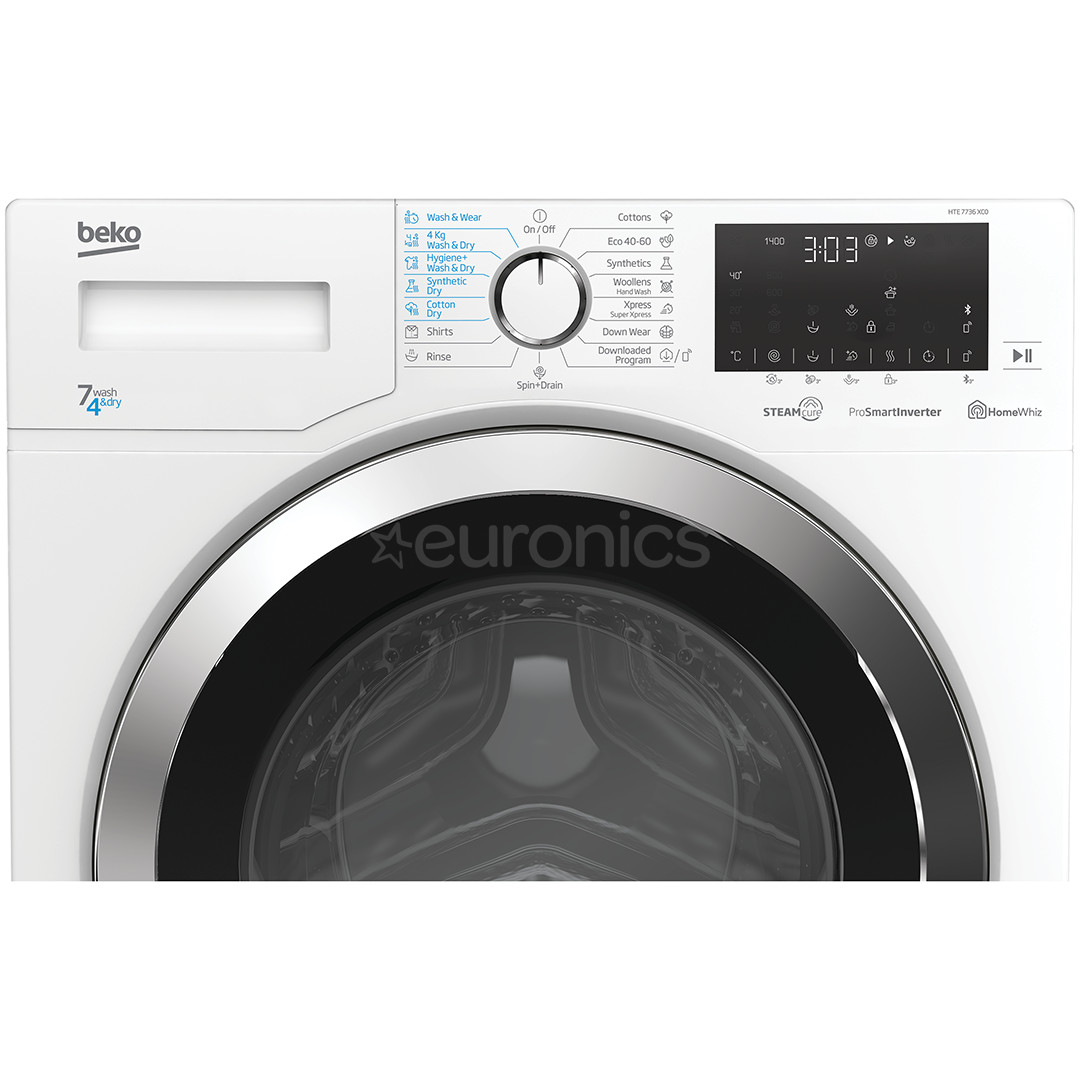 Beko, 7 kg / 4 kg, sügavus 45 cm, 1400 p/min - Kuivatiga pesumasin