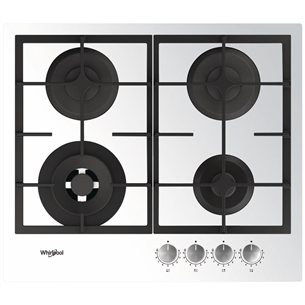 Whirlpool, double zone, width 59 cm, white - Built-in Gas Hob AKTL629/WH