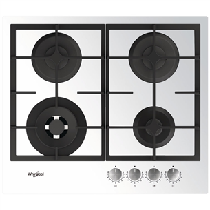 Whirlpool, double zone, width 59 cm, white - Built-in Gas Hob