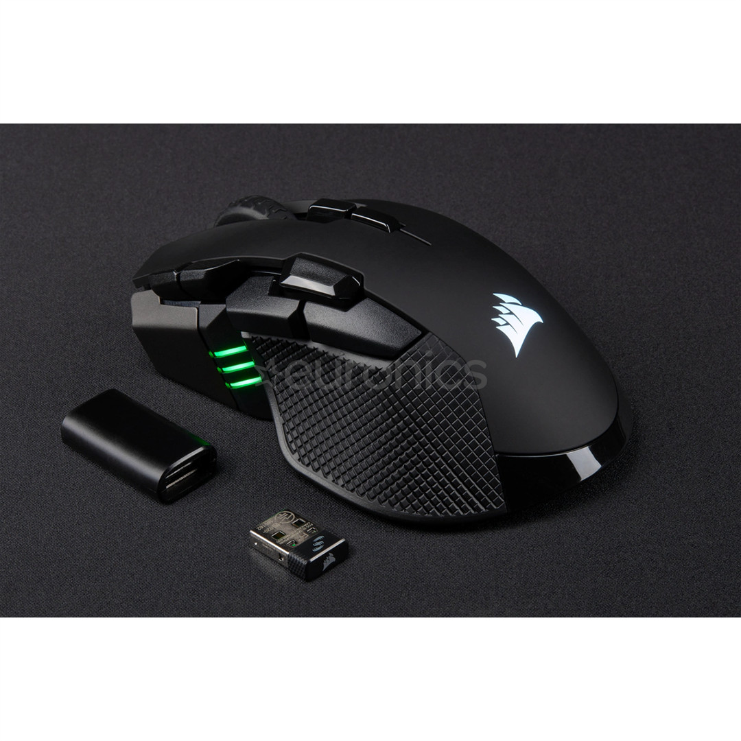 Corsair Ironclaw RGB, must - Juhtmevaba optiline hiir