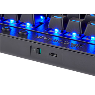 Corsair K63 Cherry MX Red, SWE, must - Mehaaniline klaviatuur