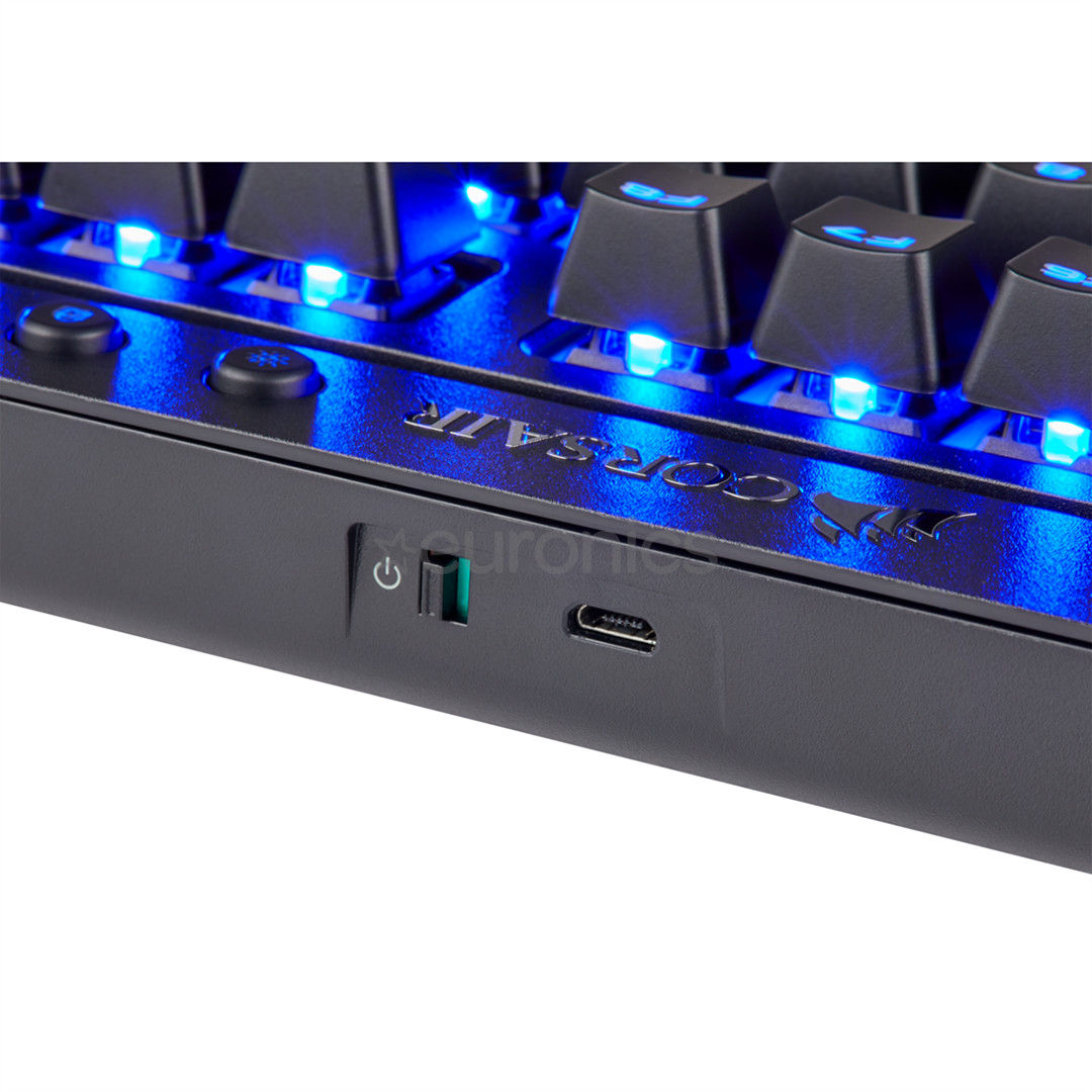 Corsair K63 Cherry MX Red, SWE, must - Mehaaniline klaviatuur