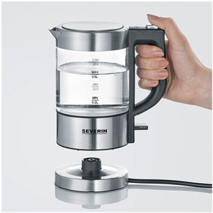 Severin, 0.5 L, clear/silver - Kettle