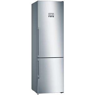 Bosch NoFrost, высота 203 см, 368 л, нерж. сталь - Холодильник KGN39AIEQ
