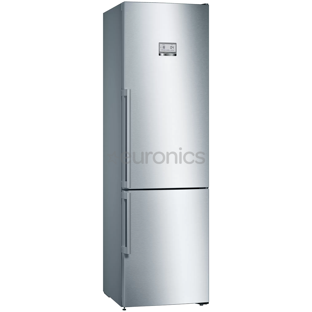 Bosch, NoFrost, 368 L,  height 203 cm, stainless steel - Refrigerator