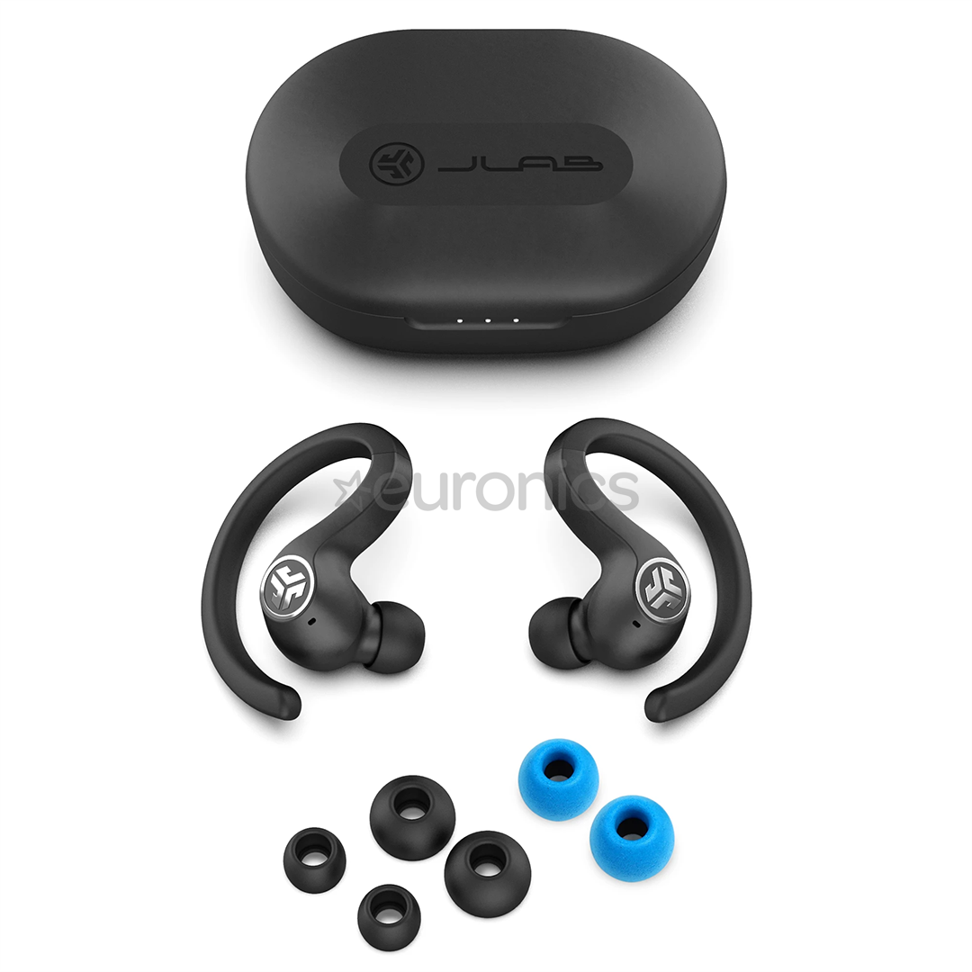 JLab Jbuds Air Sport, must - Täisjuhtmevabad spordiklapid