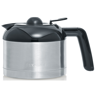 Severin, water tank 1 L, black/inox - Coffee Maker