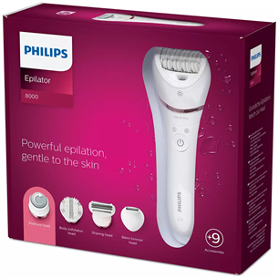 Philips 8000, white/copper - Epilator