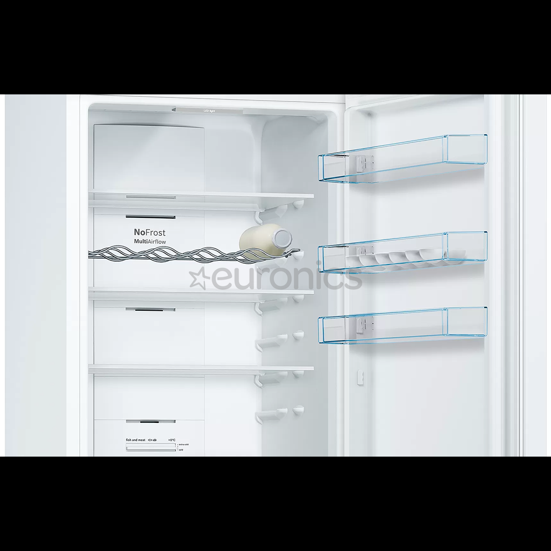 Bosch, height 203 cm, 368 L, white - Refrigerator