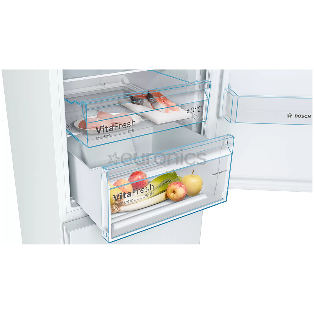 Bosch, height 203 cm, 368 L, white - Refrigerator