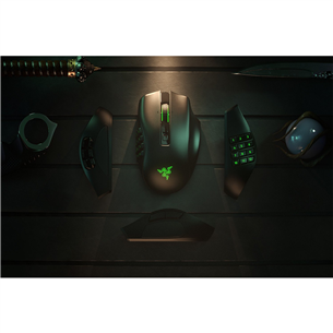 Razer Naga Pro, must - Juhtmevaba optiline hiir