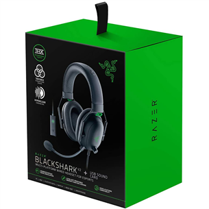 Razer BlackShark V2, must - Mänguri peakomplekt + USB helikaart