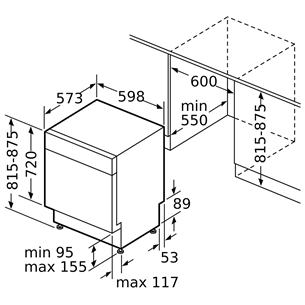 Bosch Serie 2, 13 place settings - Built-in Dishwasher