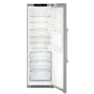 Liebherr, 372 л, высота 185 см, серебристый - Холодильный шкаф