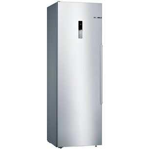 Bosch, 346 л, высота 186 см, нерж. сталь - Холодильный шкаф