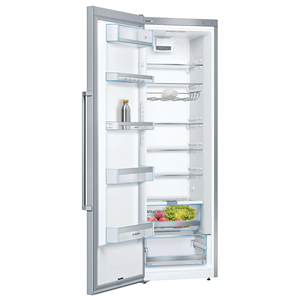Bosch, 346 л + 242 л, высота 186 см, нерж. сталь - Холодильный шкаф + морозильник