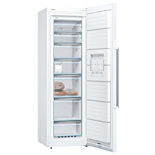 Bosch, 346 L + 242 L, height 186 cm, white - Cooler + Freezer