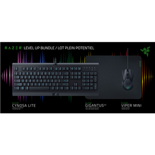 Razer Level Up, ENG, must - Klaviatuur + hiir