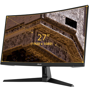 ASUS TUF Gaming VG27VH1B, 27'', FHD, LED VA, 165 Hz, nõgus, must - Monitor