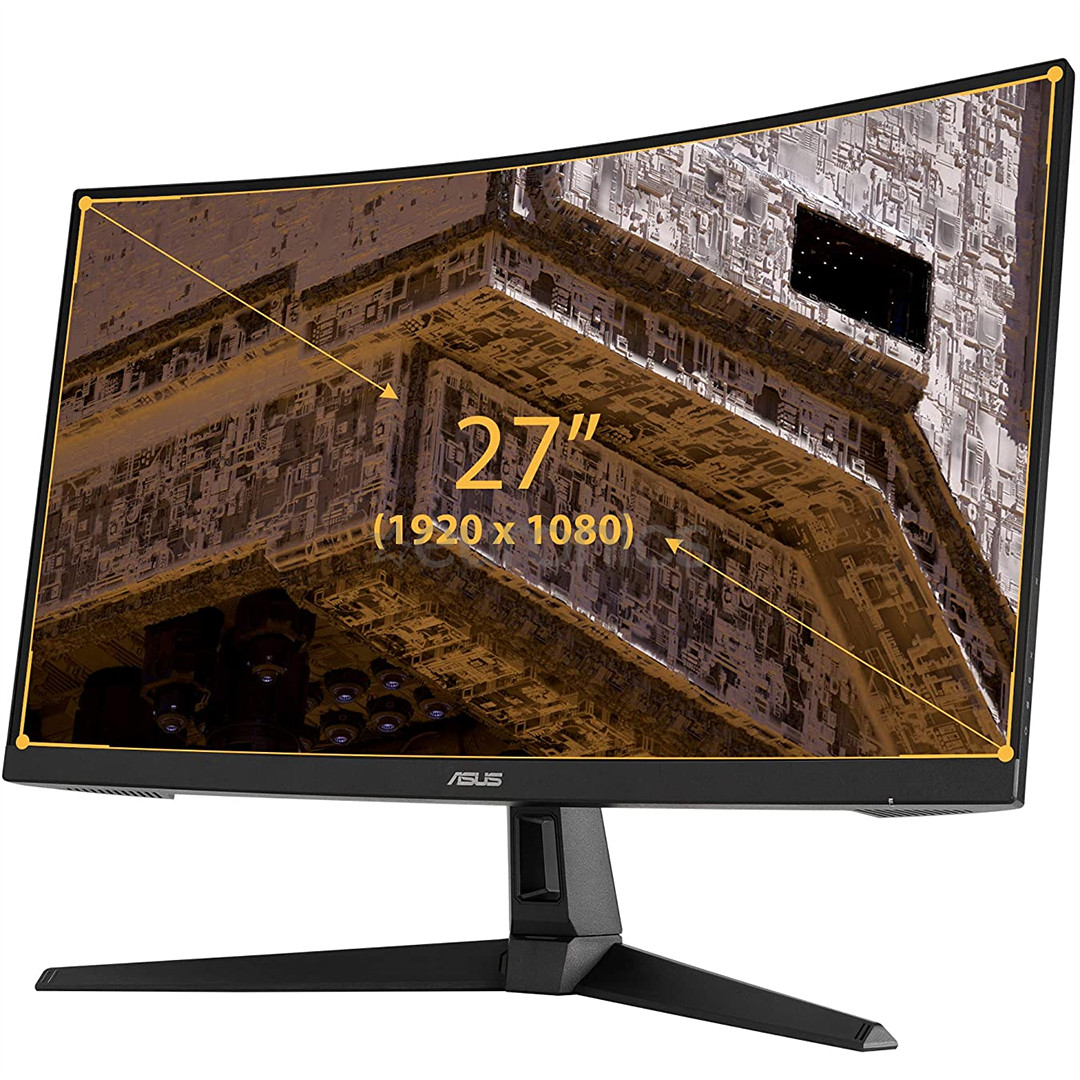 ASUS TUF Gaming VG27VH1B, 27'', FHD, LED VA, 165 Hz, curved, black - Monitor