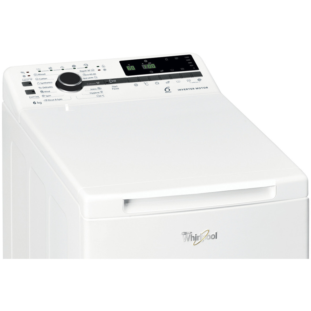 Whirlpool, 6 kg, sügavus 60 cm, 1200 p/min - Pealtlaetav pesumasin
