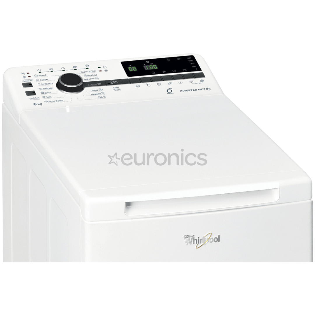 Whirlpool, 6 kg, sügavus 60 cm, 1200 p/min - Pealtlaetav pesumasin