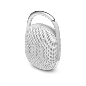 JBL Clip 4, valge - Kaasaskantav juhtmevaba kõlar