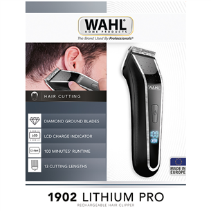 Juukselõikur Wahl Lithium Pro LCD 1902