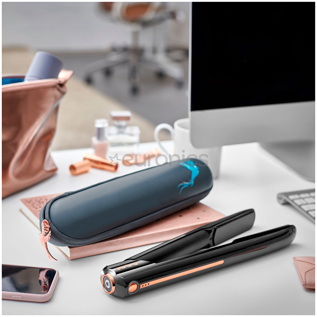BaByliss, 160-200°C, черный/медный - Беспроводной выпрямитель для волос